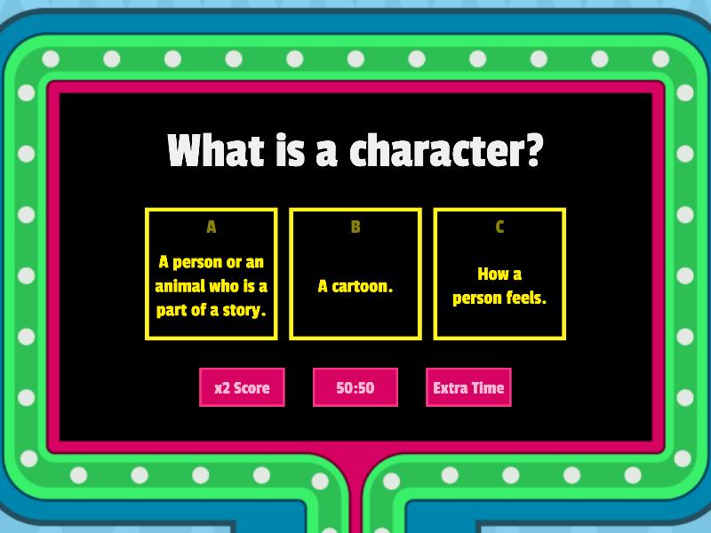 character setting problem solution - Gameshow quiz