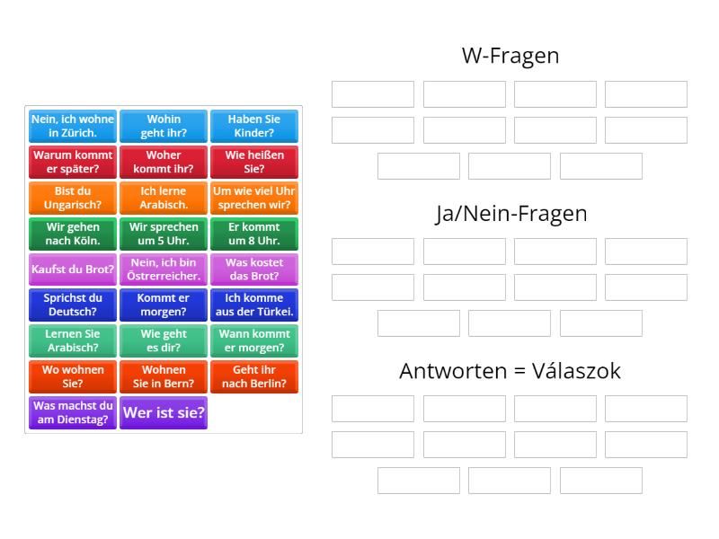 Fragen - Group sort