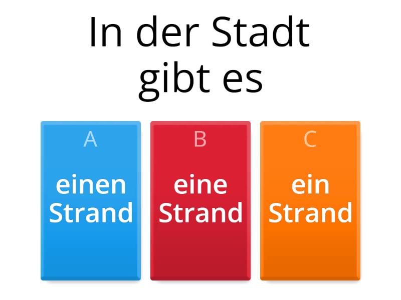 In der Stadt gibt es..... WAS? - Cuestionario