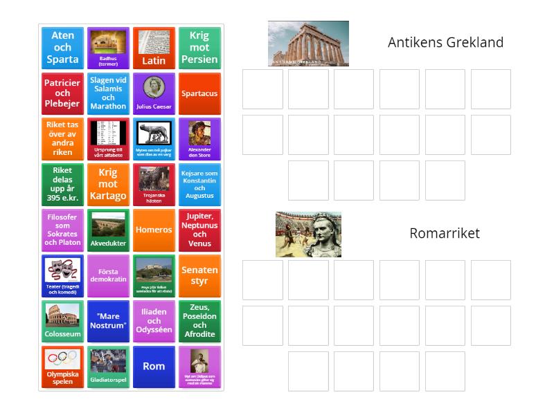 Antikens Grekland eller Romarriket - Group sort