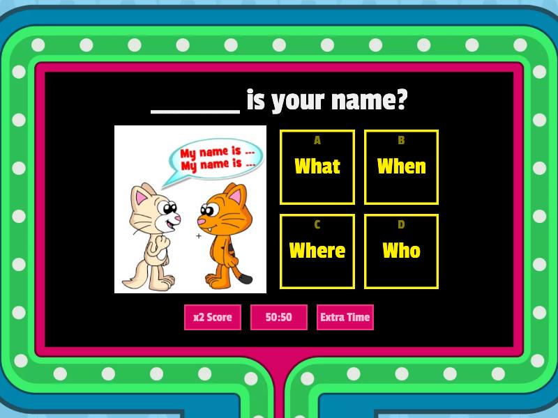 QUESTION WORDS - Gameshow quiz