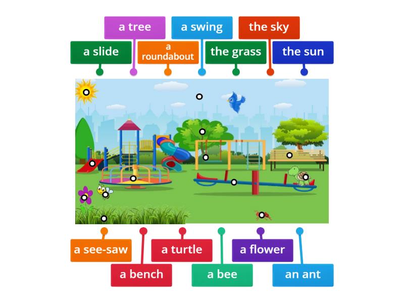 7/3 In the park - Labelled diagram