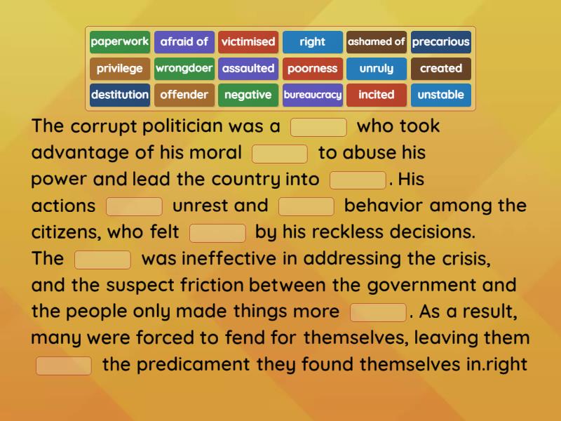 Vocabulary C2 -Choose the correct word (Social Issues) - Complete the ...