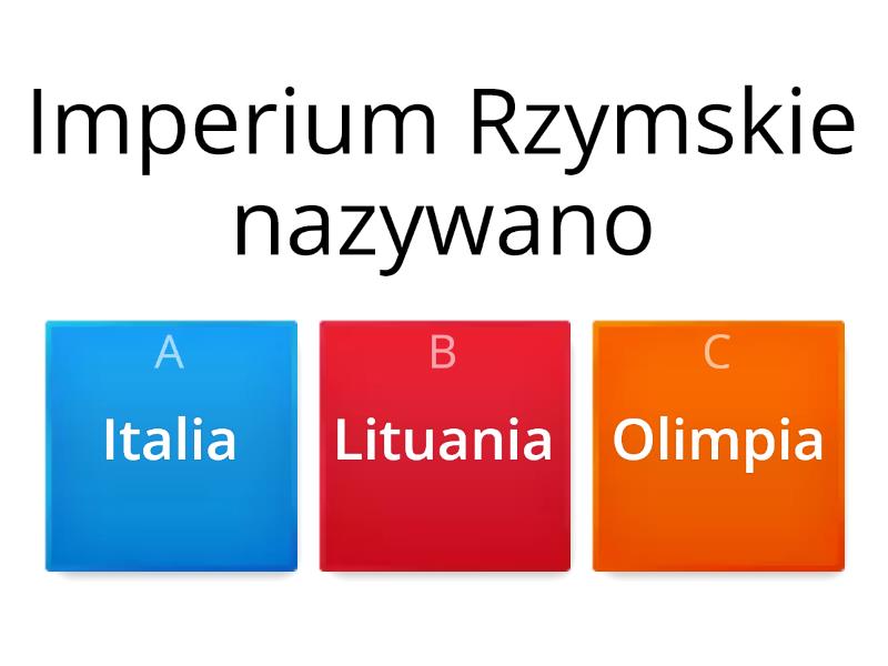 Historia Kl 5 Antyczny Rzym - Test