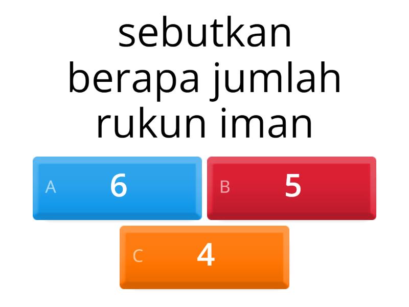 rukun iman - Quiz