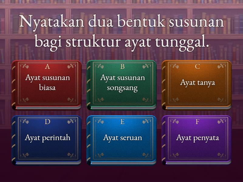 Struktur Ayat Dan Ragam Ayat - Quiz