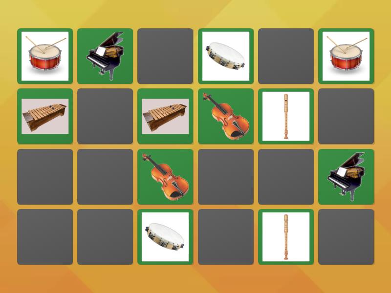 Memory instrumentos musicales - Matching pairs