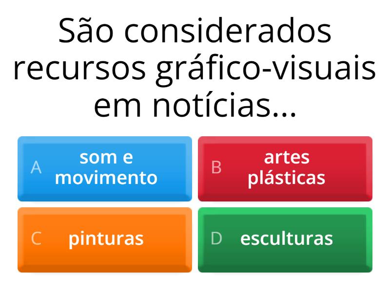 Recursos gráfico-visuais em notícias - Quiz