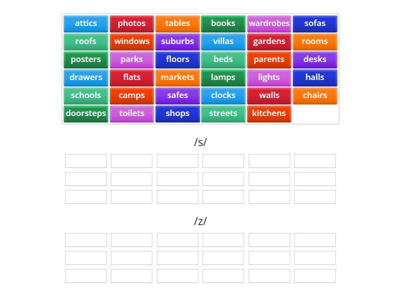 Pair the cards - Group sort