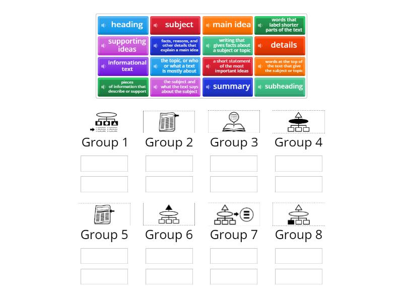Skill Builder: Level 7 Informational Text & Summary - Group sort