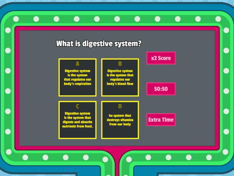 Digestive System - Gameshow quiz