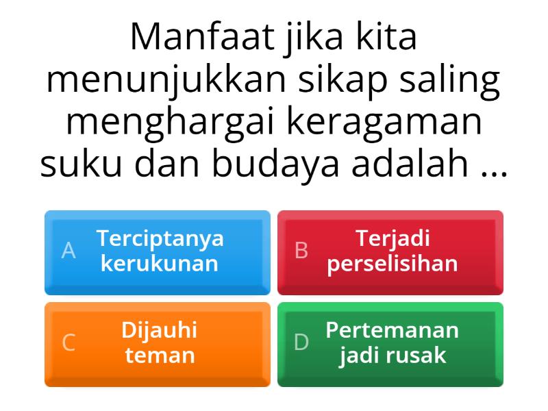 Sikap Menghargai Keberagaman - Quiz