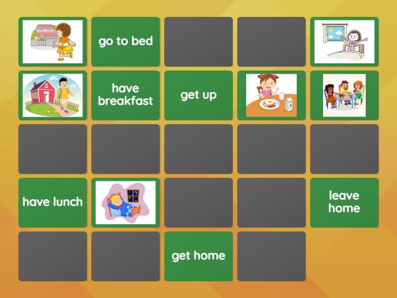 Daily Routine - Matching pairs