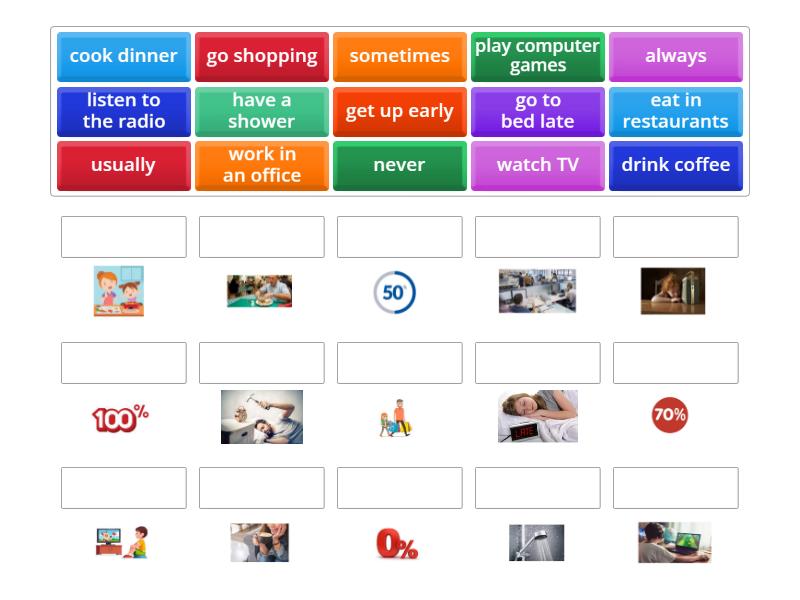 Daily Routines - Match up