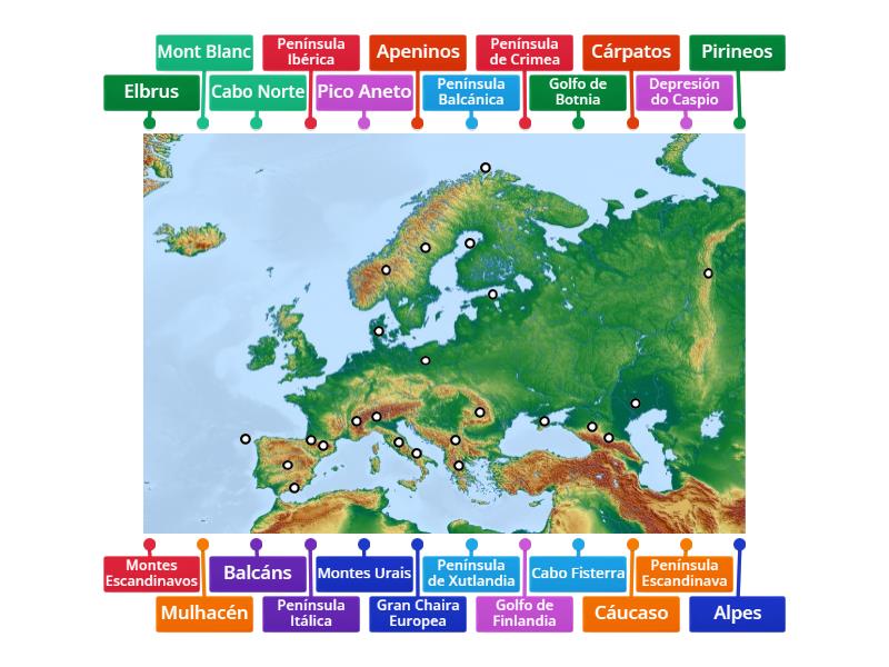 Mapa Físico De Europa Labelled Diagram 5891