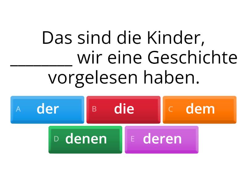 B2 Relativsätze - Quiz