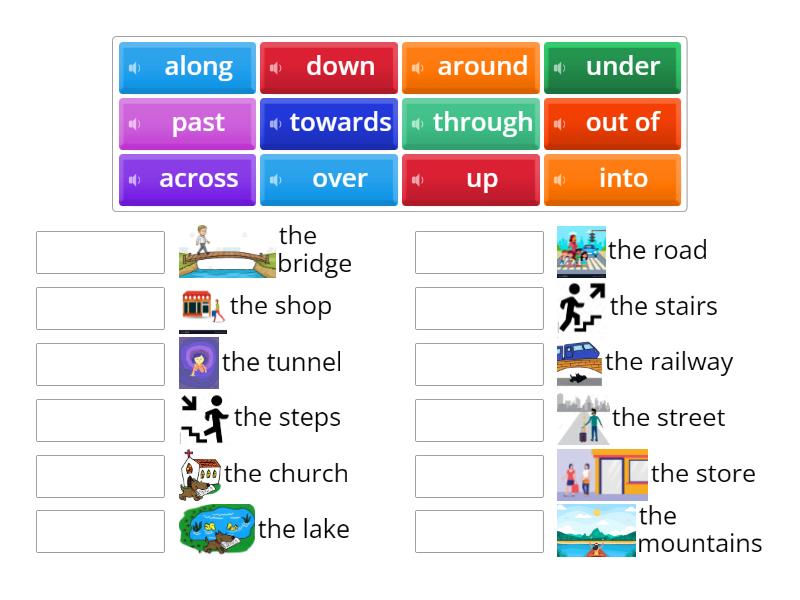 Prepositions of Movement - Match up