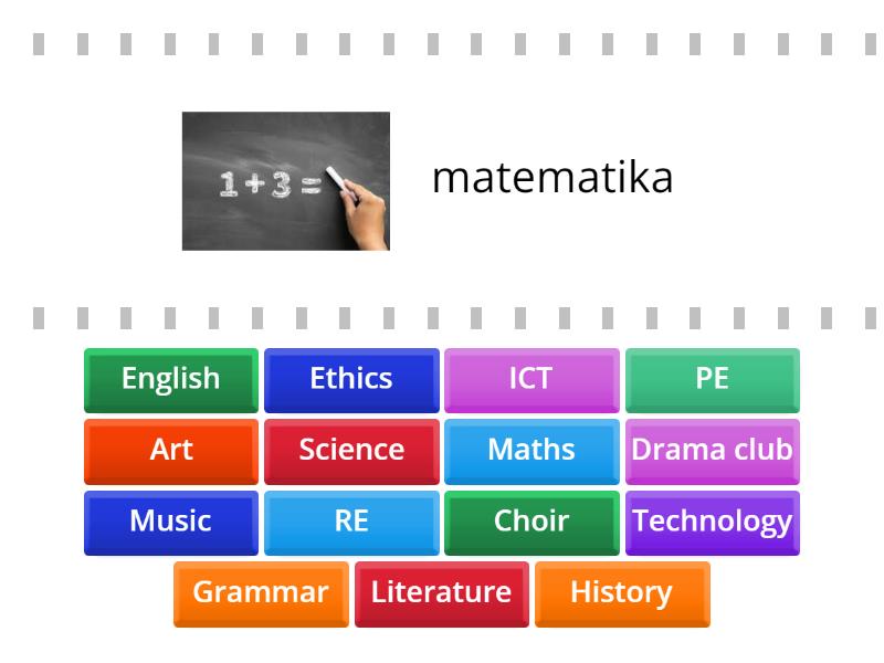 Subjects - Find the match