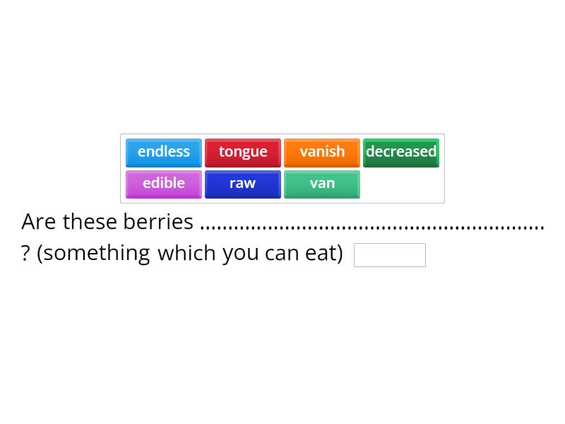 Unit 3 vocabulary 1º Bach - Complete the sentence