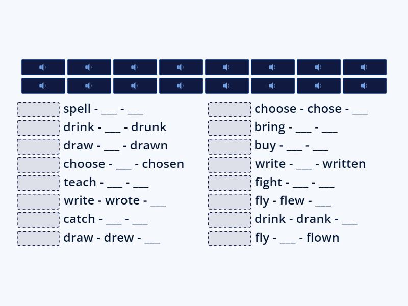 A2 Irregular Verbs - Match up