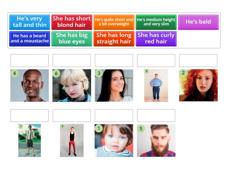 Describing people EF pre 1B - Match up