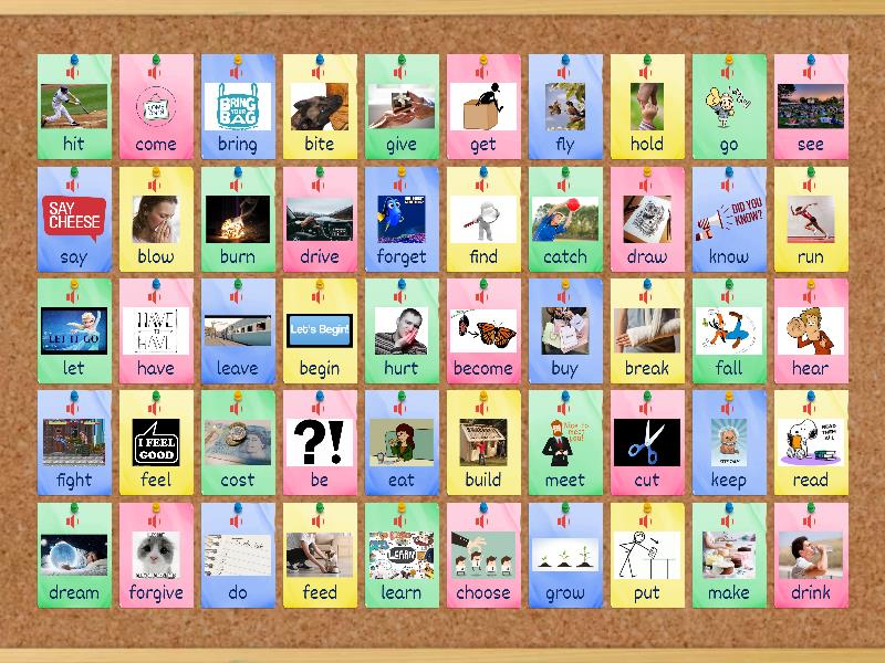 Irregular Verbs Tiles Flip Flip Tiles