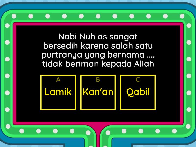 PAI Kelas 2 ( Senangnya Mempelajari Kisah Nabi Nuh As ) - Gameshow Quiz