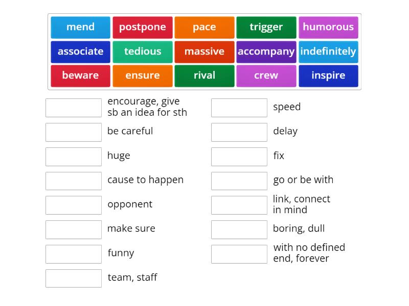 words - Match up