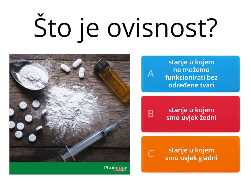 VRSTE OVISNOSTI - Quiz