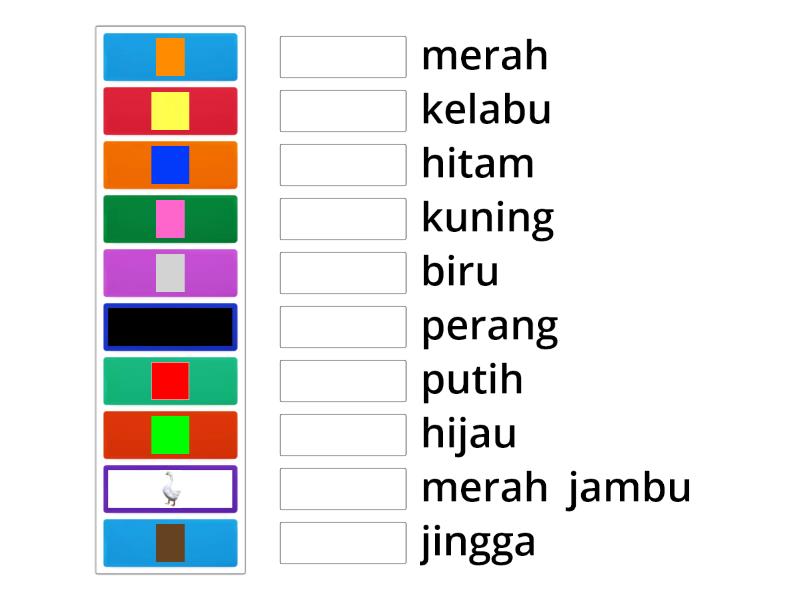 Kata Adjektif Warna Tahun 1 Pn Kalaimathy 2021 Une Las Parejas