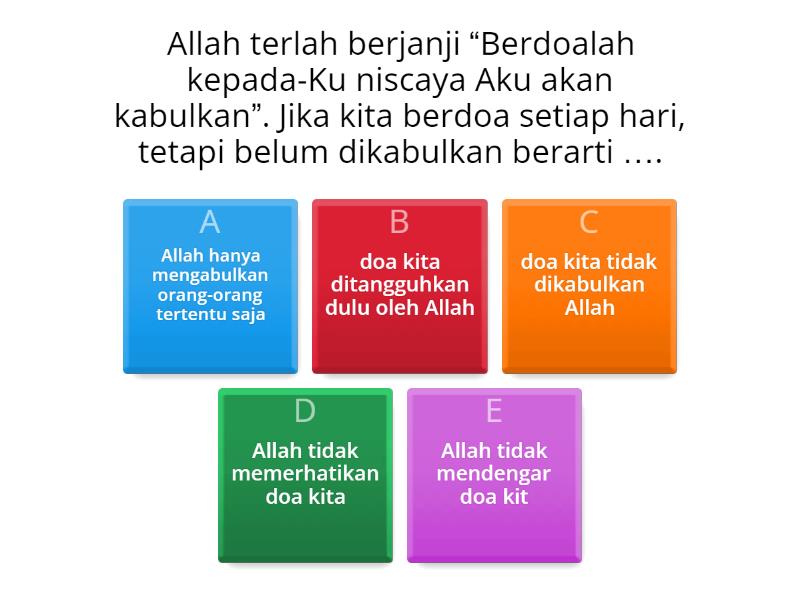 Soal Etos Kerja Dalam Islam - Quiz