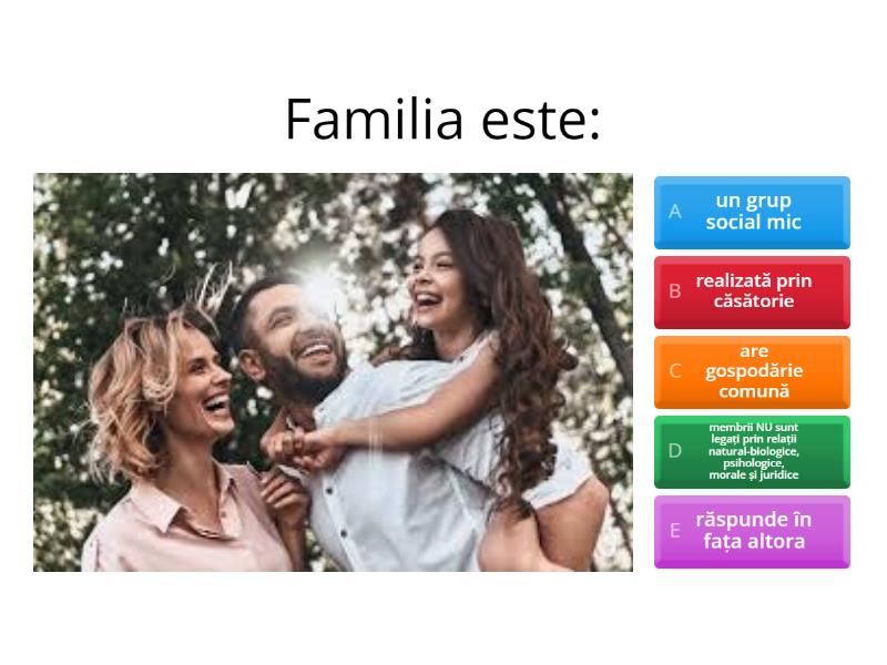 Sociologie - Familia - Quiz