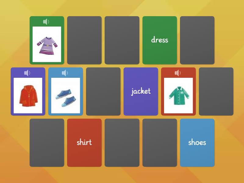 Academy Stars 1. Unit 8. Vocabulary. MEMO - Matching pairs
