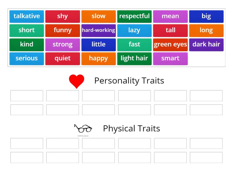 personality-vs-physical-traits-group-sort