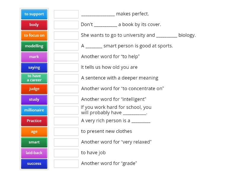 Vocabulary Unit 1_Class 7 Match up
