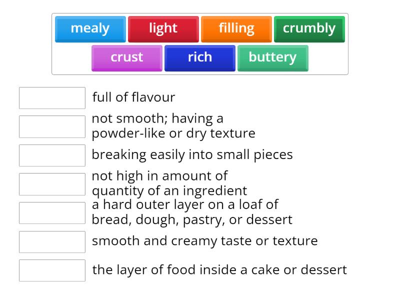 food textures (friends) - Match up