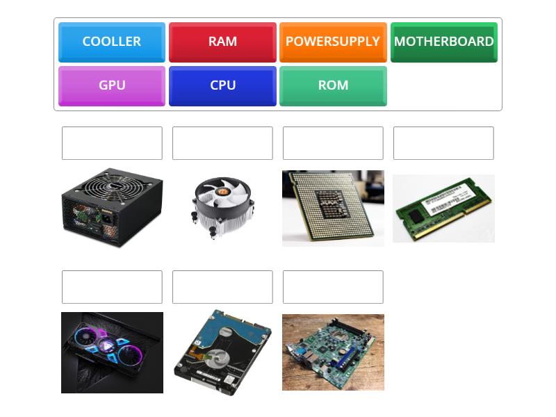 PARTS OF COMPUTER - Match up