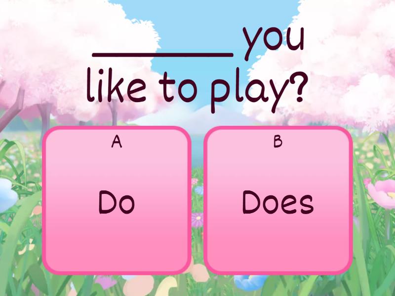 Questions with Do/Does exam - Cuestionario