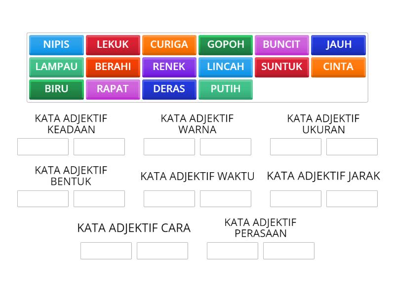 KUIZ KATA ADJEKTIF - Group sort