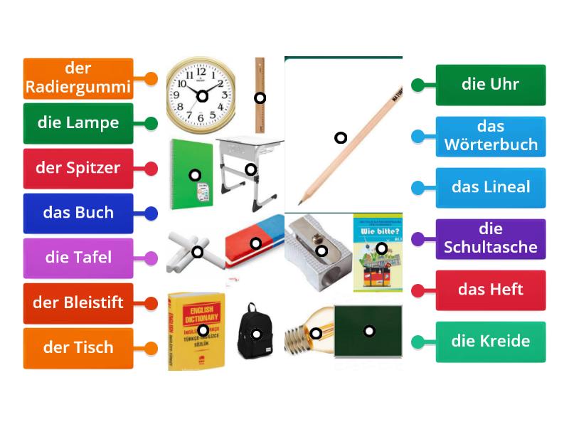 die Schulsachen Labelled diagram