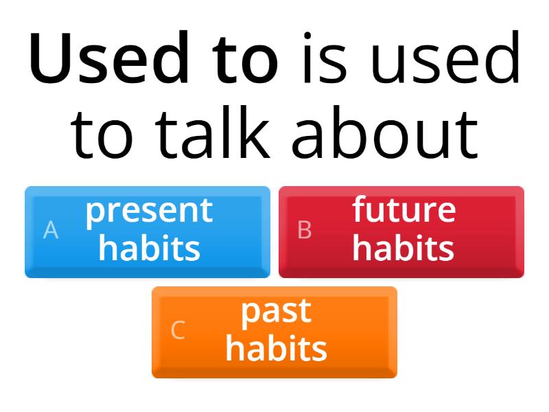 Used to, be used to, get used to rules - Questionário