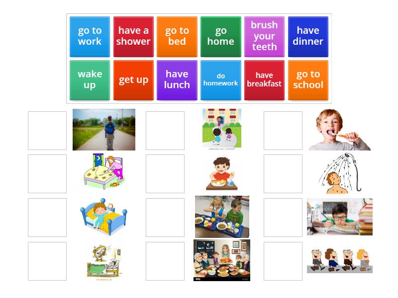 Daily routines - Match up