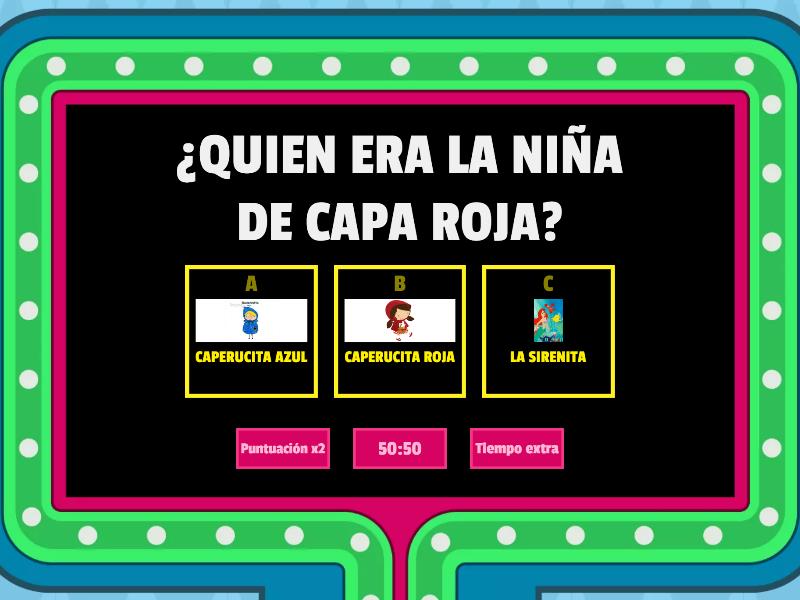 CAPERUCITA ROJA PREGUNTAS - Gameshow Quiz