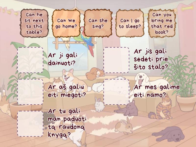 Can I / you / she / he / we ..? - Match up