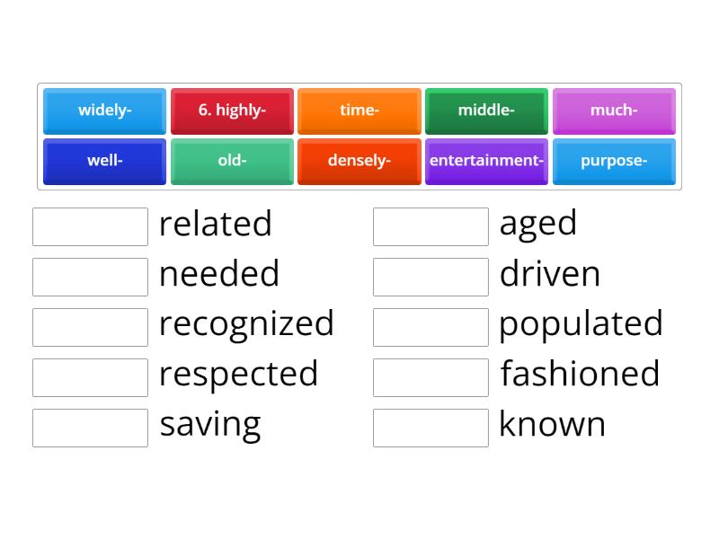 adjectives - Match up