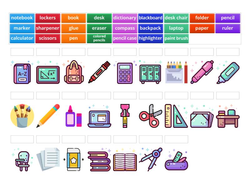 Classroom objects - Match up