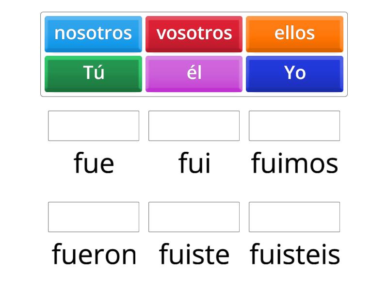 ir\ser indefinido - Match up