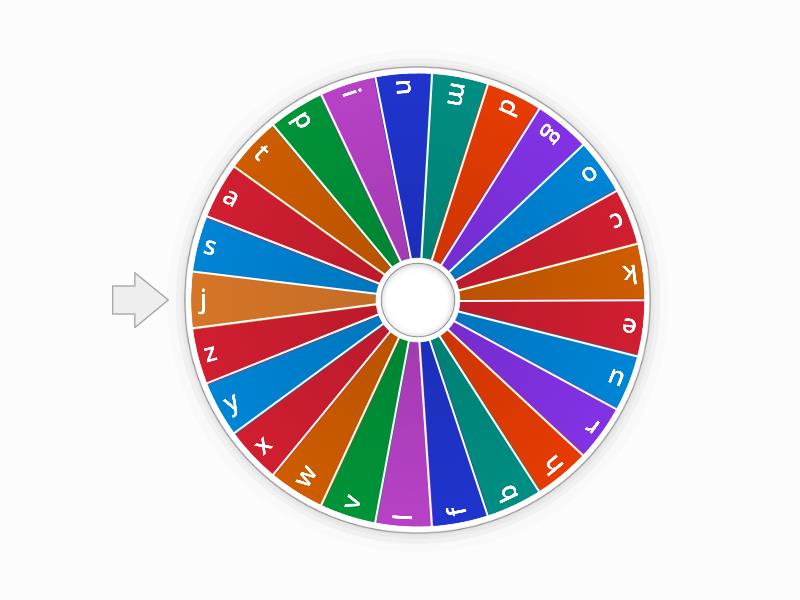 phonics chooser for bingo - Random wheel