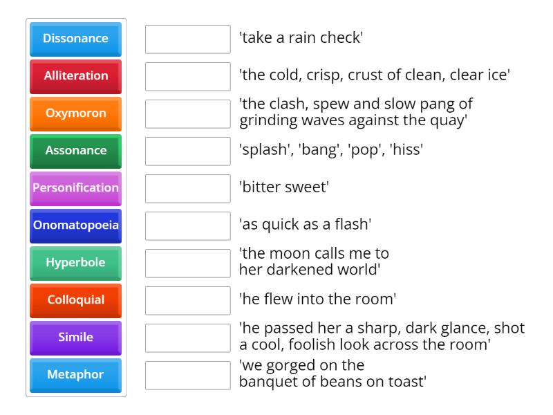 10 Language Techniques - Match up