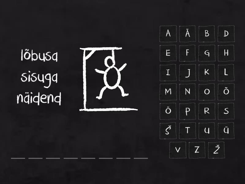 Teatriga seotud mõisted - Hangman